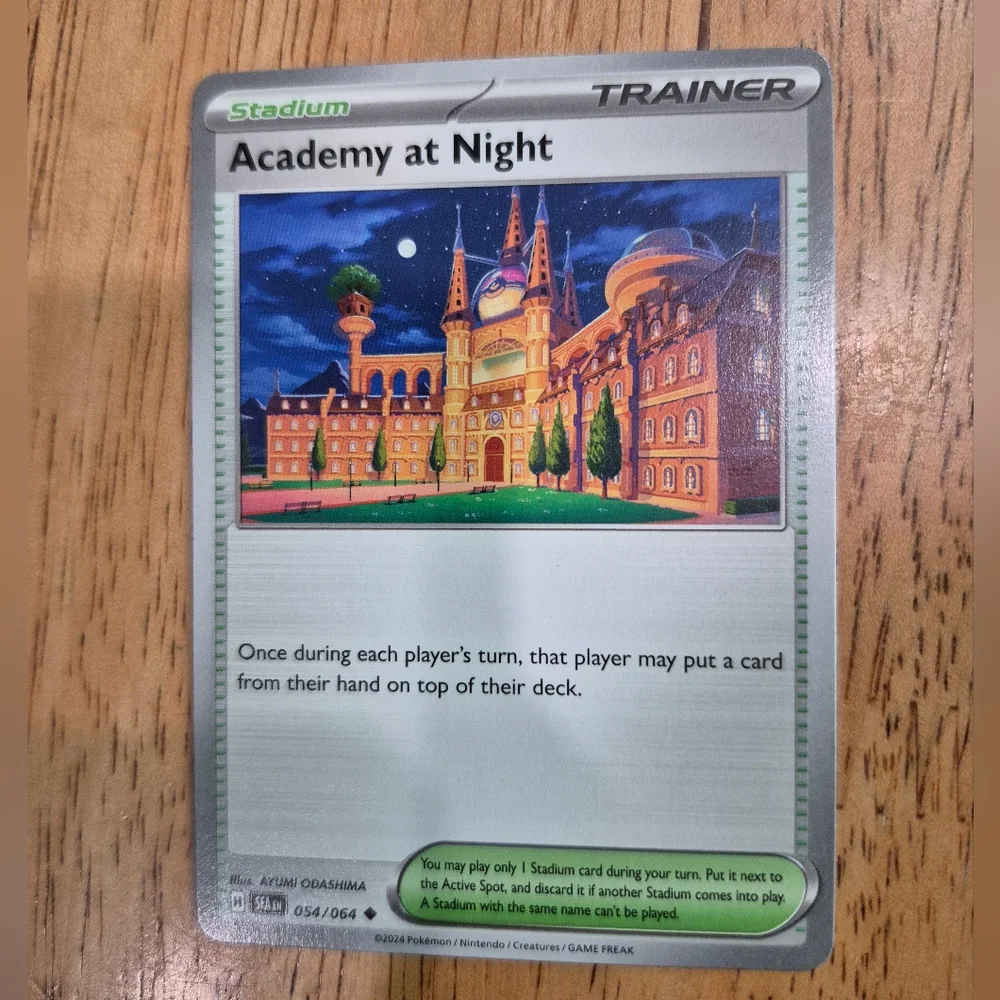 QTY 3 Pokemon Academy At Night Stadium Trainer Card
